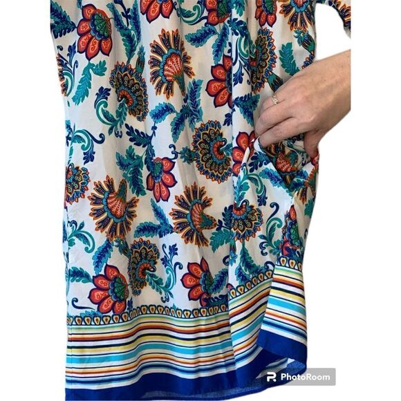 Tommy Bahama Fira Off Shoulder Floral Short Dress Pockets Size Small - Picture 3 of 4